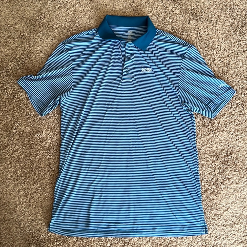AFTCO Divot Performance Men’s Polo Shirt Large Activewear Moisture Wicking